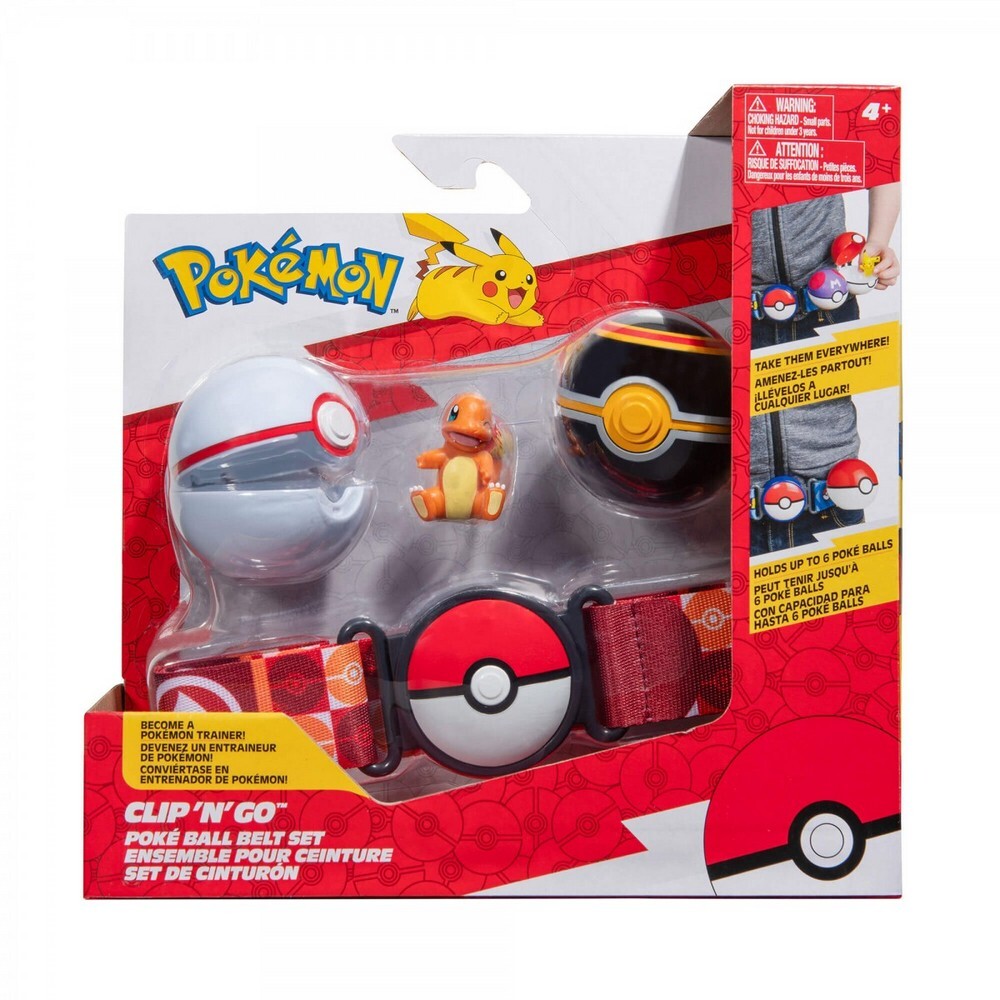 Pokémon Clip n Go Pokeball Belt Set Charmander