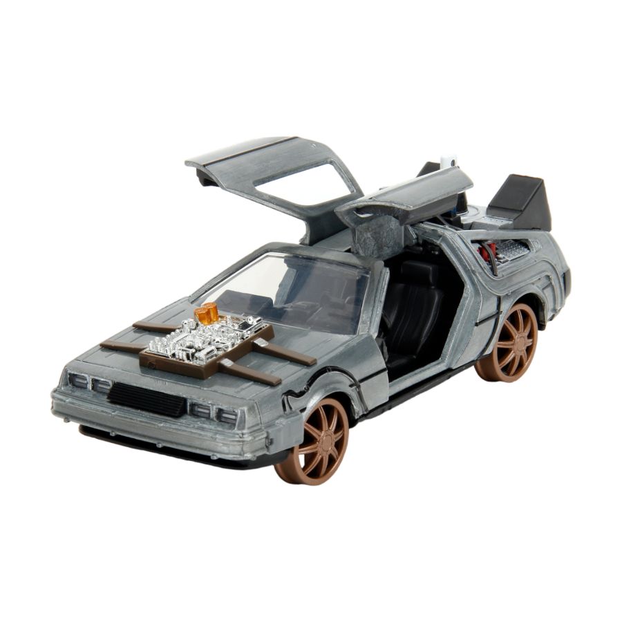 BttF - Bttf 3 Time Machine (Railroad Wheels) 1:32 Die-Cast
