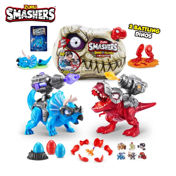 Zuru Smashers Dino Island Series 1 Mini T-Rex Battle Playset Assorted