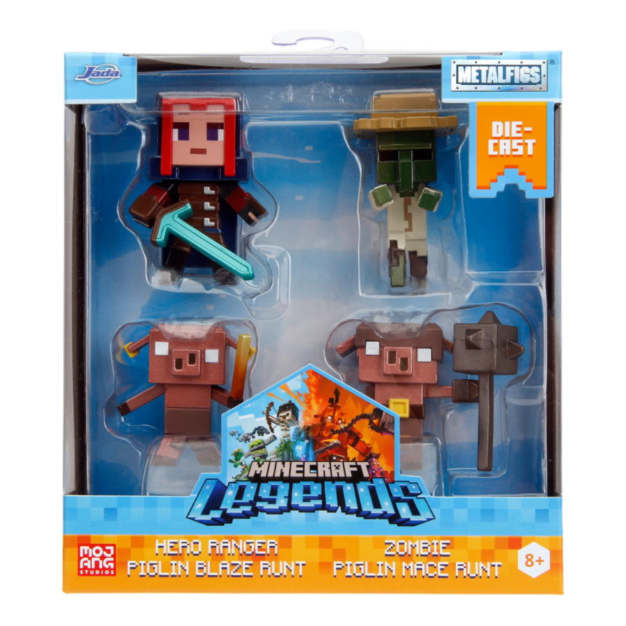 Minecraft - LEGENDS 2.5" Metalfig 4PK
