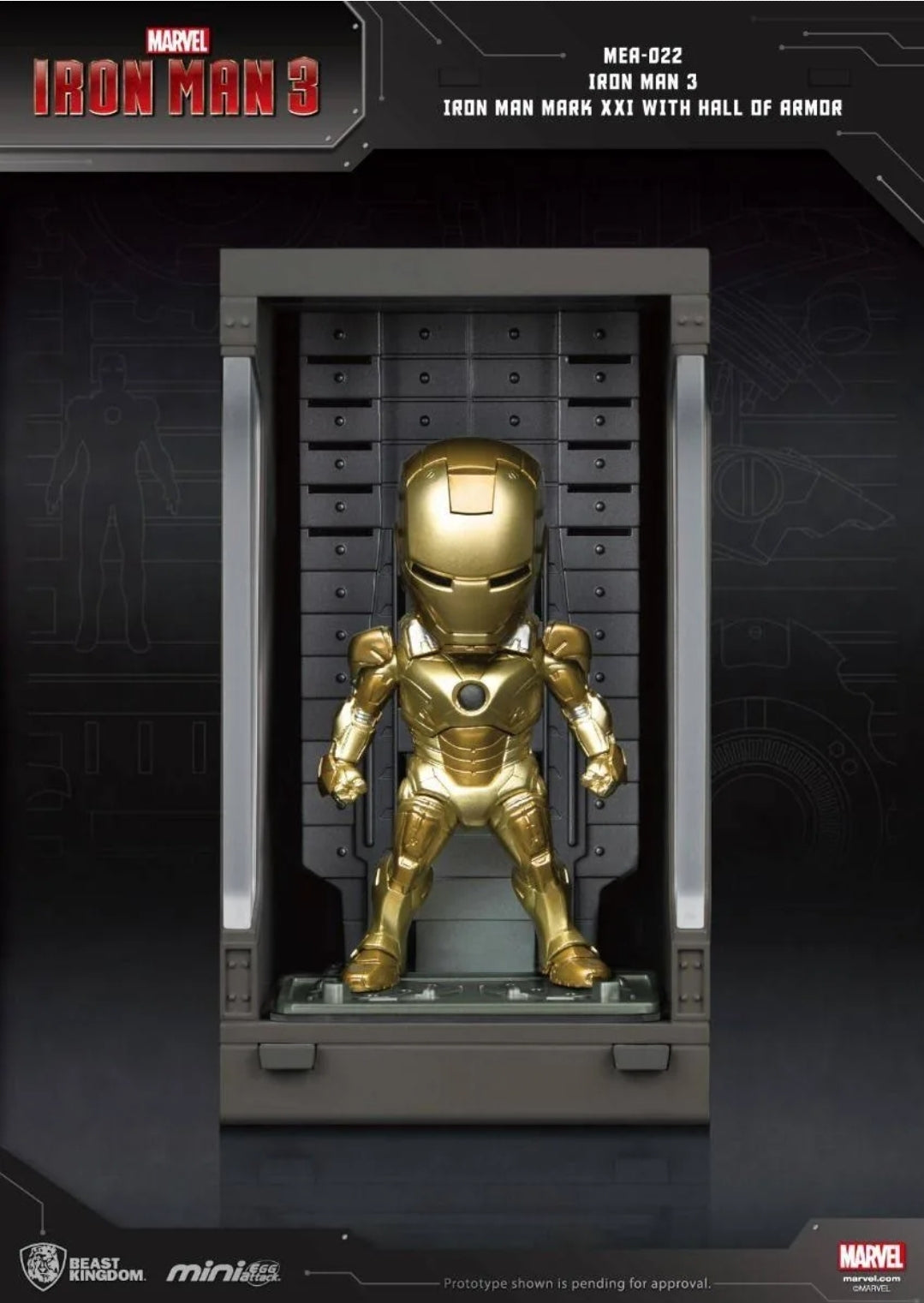 Iron Man 3 Iron Man Mark XXI with Hall of Armor